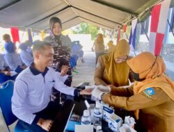 Peduli Kesehatan, Prajurit dan Jalasenastri Lanal Bintan Ikuti Skrining PTM dan Cek Kesehatan Gratis